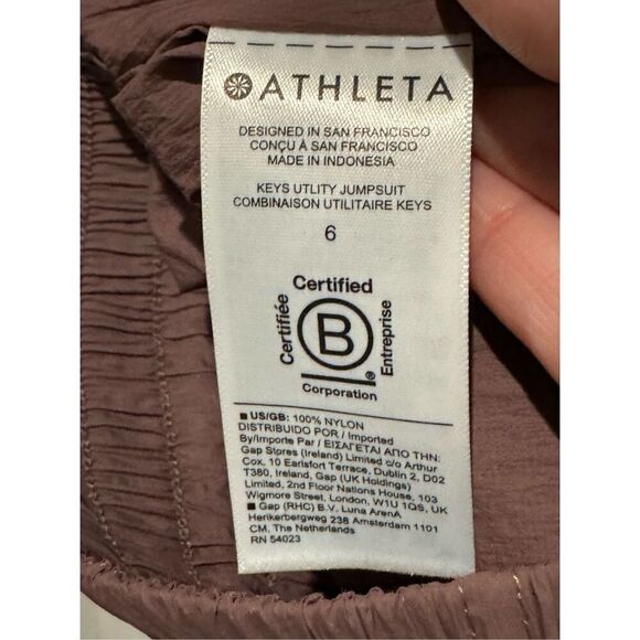 NWOT ATHLETA X ALICIA KEYS Keys Utility Mauve Jumpsuit With Mid Back Cutout 6 - Picture 16 of 16